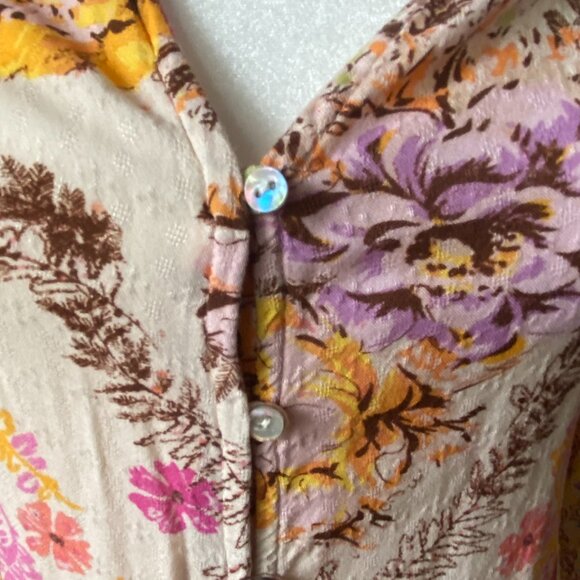 Free People 'Marais' Floral Midi-Dress - Size xs - Picture 8 of 10